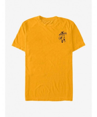 Unique Disney Winnie The Pooh Vintage Line Tigger T-Shirt $6.21 T-Shirts