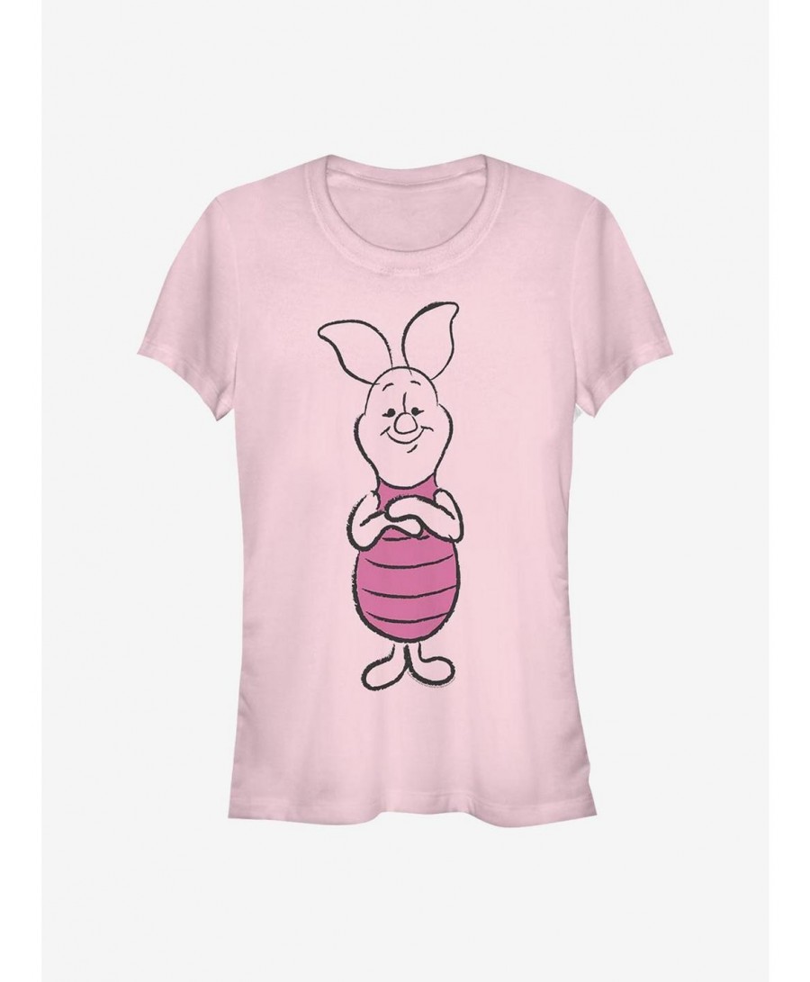 Pre-sale Discount Disney Winnie The Pooh Basic Sketch Piglet Girls T-Shirt $5.82 T-Shirts