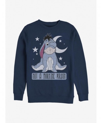 Sale Item Disney Winnie The Pooh Eeyore Rather Sleep Crew Sweatshirt $14.46 Sweatshirts