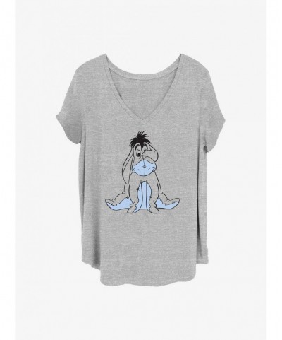 Value Item Disney Winnie The Pooh Basic Sketch Eeyore Girls T-Shirt Plus Size $11.33 T-Shirts