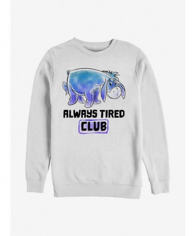 Value for Money Disney Winnie The Pooh Eeyore Tired Club Crew Sweatshirt $12.10 Sweatshirts