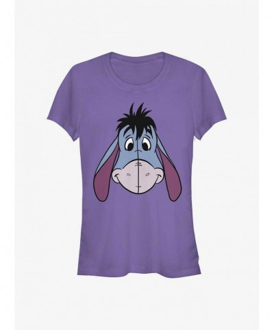 Big Sale Disney Winnie The Pooh Big Face Eeyore Girls T-Shirt $6.15 T-Shirts