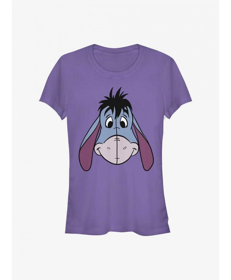 Big Sale Disney Winnie The Pooh Big Face Eeyore Girls T-Shirt $6.15 T-Shirts