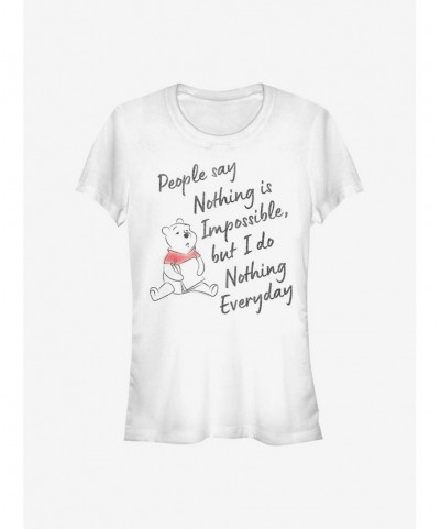 Exclusive Price Disney Winnie The Pooh Nothing Is Impossible Girls T-Shirt $5.18 T-Shirts