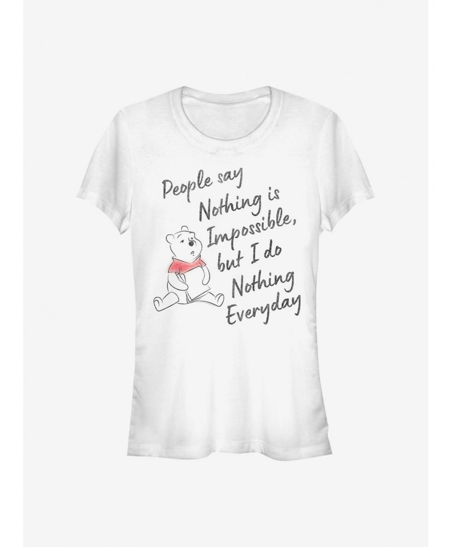 Exclusive Price Disney Winnie The Pooh Nothing Is Impossible Girls T-Shirt $5.18 T-Shirts