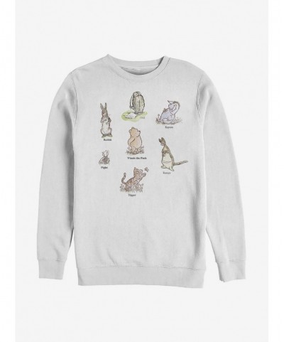 Best Deal Disney Winnie The Pooh Winnie Poster Crew Sweatshirt $12.40 Sweatshirts