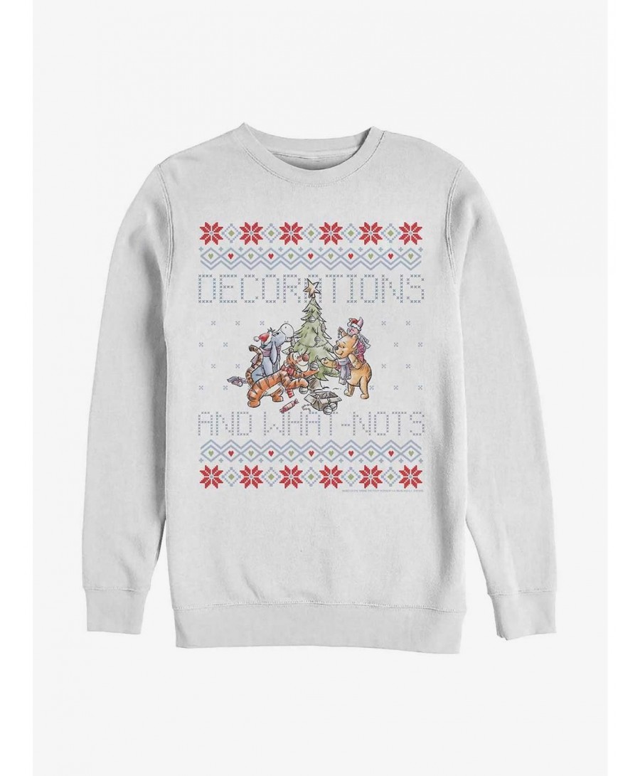 Exclusive Price Disney Winnie The Pooh Fair Isle Decorations And What Nots Christmas Sweatshirt $10.92 Sweatshirts