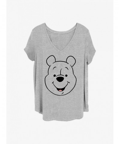 Absolute Discount Disney Winnie The Pooh Big Face Girls T-Shirt Plus Size $9.25 T-Shirts