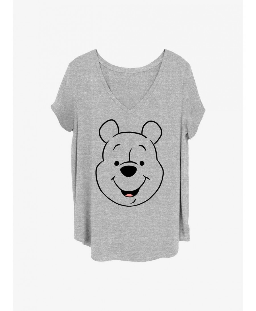 Absolute Discount Disney Winnie The Pooh Big Face Girls T-Shirt Plus Size $9.25 T-Shirts