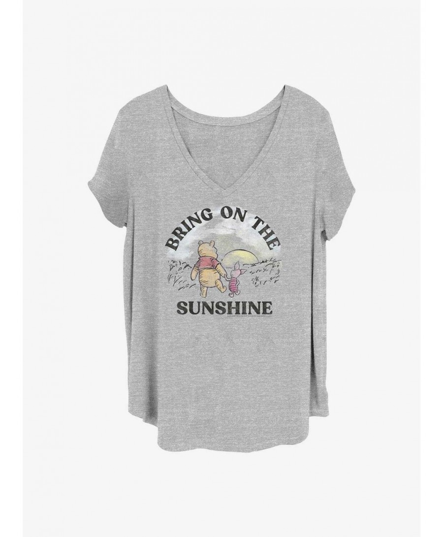 Value Item Disney Winnie The Pooh Bring On The Sunshine Girls T-Shirt Plus Size $6.94 T-Shirts