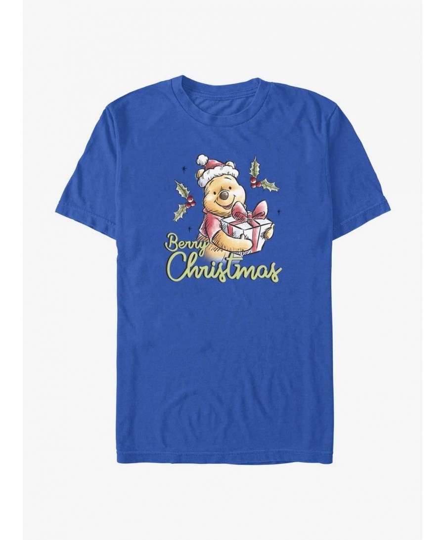 New Arrival Disney Winnie The Pooh Berry Christmas T-Shirt $7.45 T-Shirts