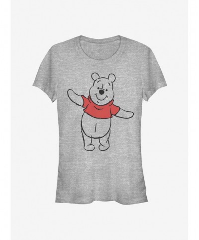 Limited-time Offer Disney Winnie The Pooh Sketch Classic Girls T-Shirt $8.09 T-Shirts