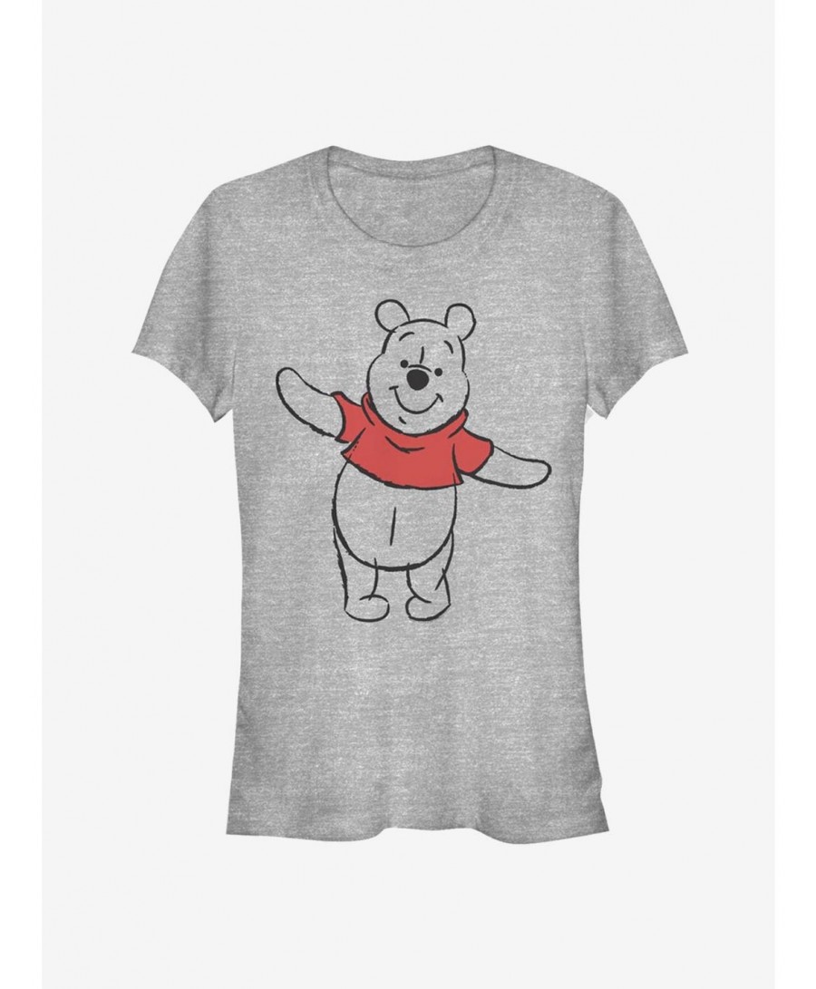 Limited-time Offer Disney Winnie The Pooh Sketch Classic Girls T-Shirt $8.09 T-Shirts