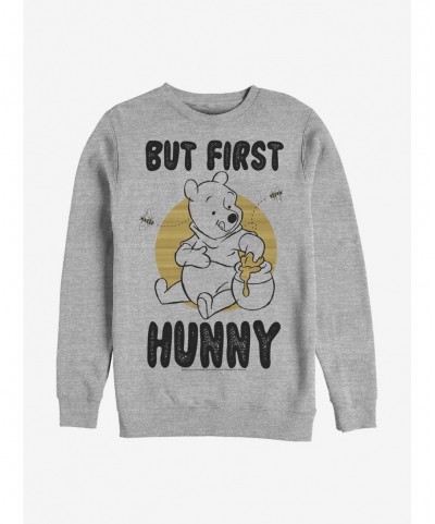 Festival Price Disney Winnie The Pooh First Hunny Crew Sweatshirt $14.17 Sweatshirts