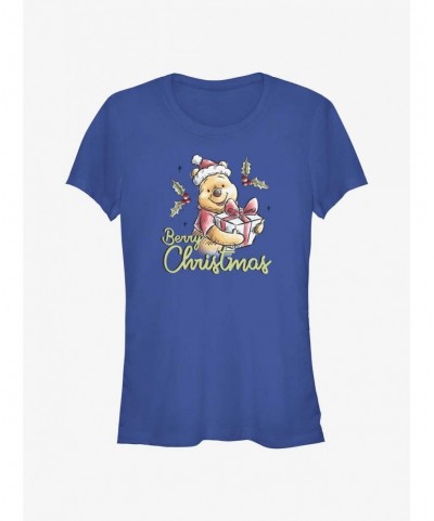 Pre-sale Disney Winnie The Pooh Berry Christmas Girls T-Shirt $7.12 T-Shirts