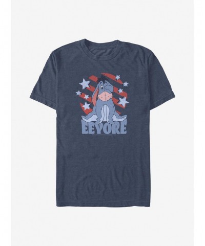 Seasonal Sale Disney Winnie The Pooh Eeyore Spangled T-Shirt $5.44 T-Shirts