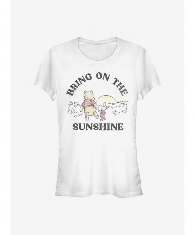 Seasonal Sale Disney Winnie The Pooh Bring On The Sunshine Girls T-Shirt $5.18 T-Shirts