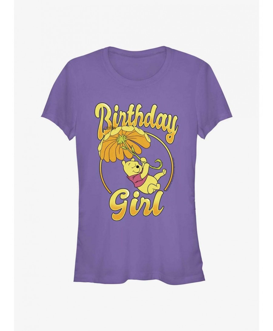 Pre-sale Discount Disney Winnie The Pooh Birthday Girl Pooh Bear Girls T-Shirt $5.50 T-Shirts