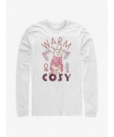 Limited Time Special Disney Winnie The Pooh Piglet Warm and Cosy Long-Sleeve T-Shirt $12.11 T-Shirts