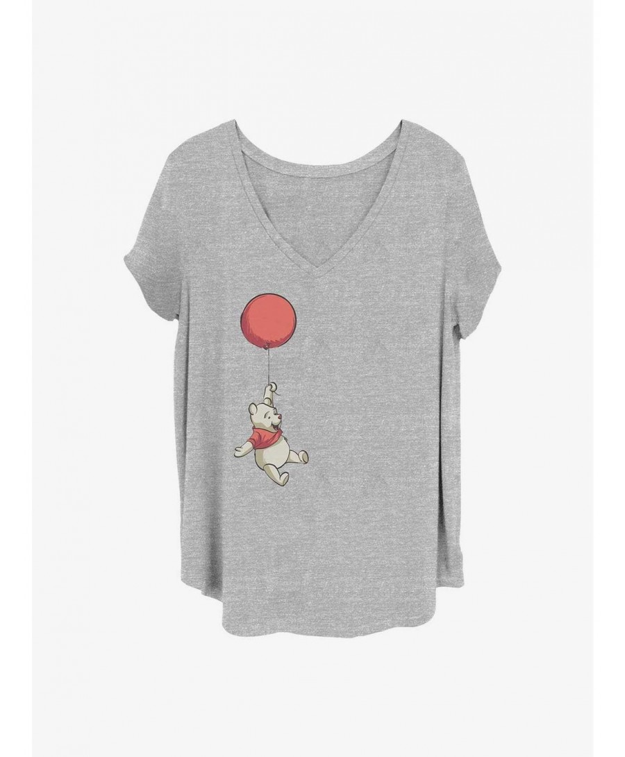 Exclusive Price Disney Winnie The Pooh Balloon Winnie Girls T-Shirt Plus Size $10.64 T-Shirts