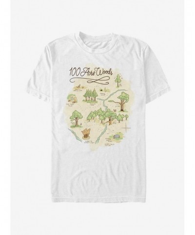 Clearance Disney Winnie The Pooh 100 Acre Map T-Shirt $7.14 T-Shirts