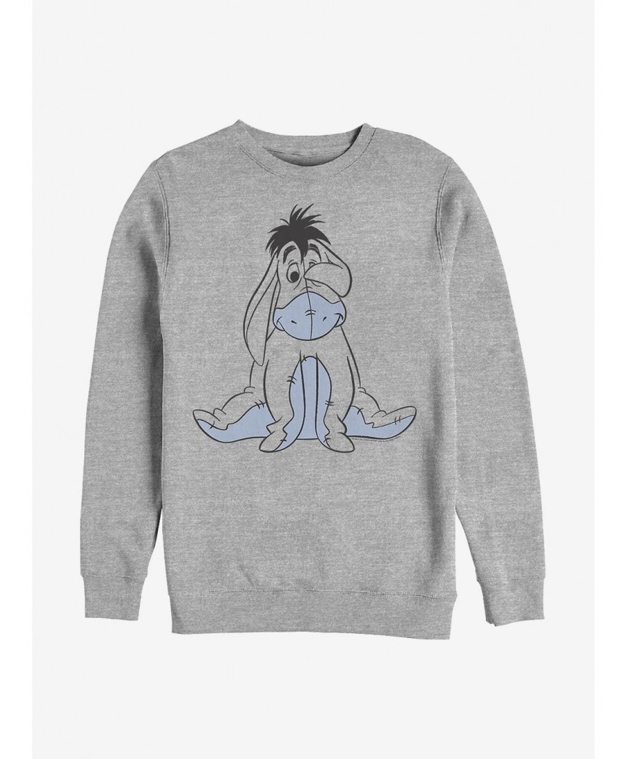 Best Deal Disney Winnie The Pooh Basic Sketch Eeyore Crew Sweatshirt $11.51 Sweatshirts