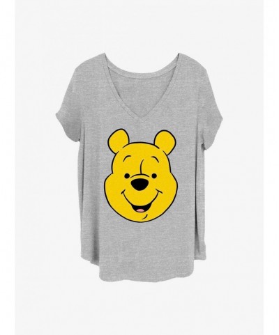 Seasonal Sale Disney Winnie The Pooh Big Face Girls T-Shirt Plus Size $10.64 T-Shirts