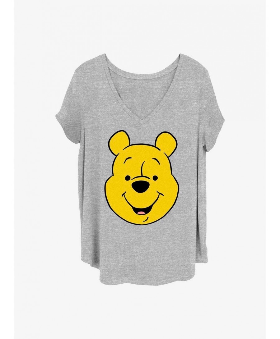 Seasonal Sale Disney Winnie The Pooh Big Face Girls T-Shirt Plus Size $10.64 T-Shirts