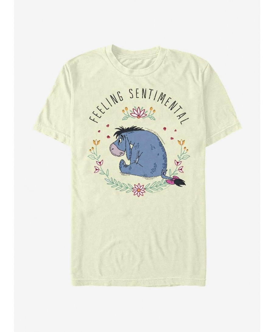 Limited Time Special Disney Winnie The Pooh Eeyore Flowers T-Shirt $7.45 T-Shirts