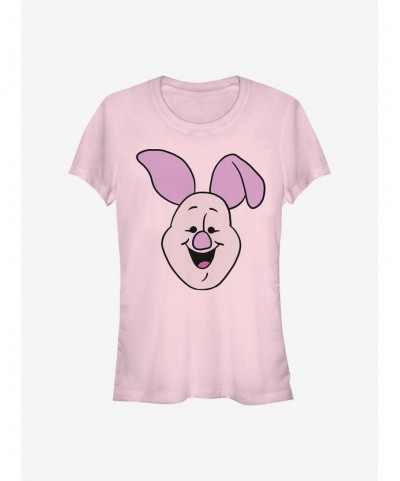 Seasonal Sale Disney Winnie The Pooh Piglet Big Face Girls T-Shirt $4.85 T-Shirts