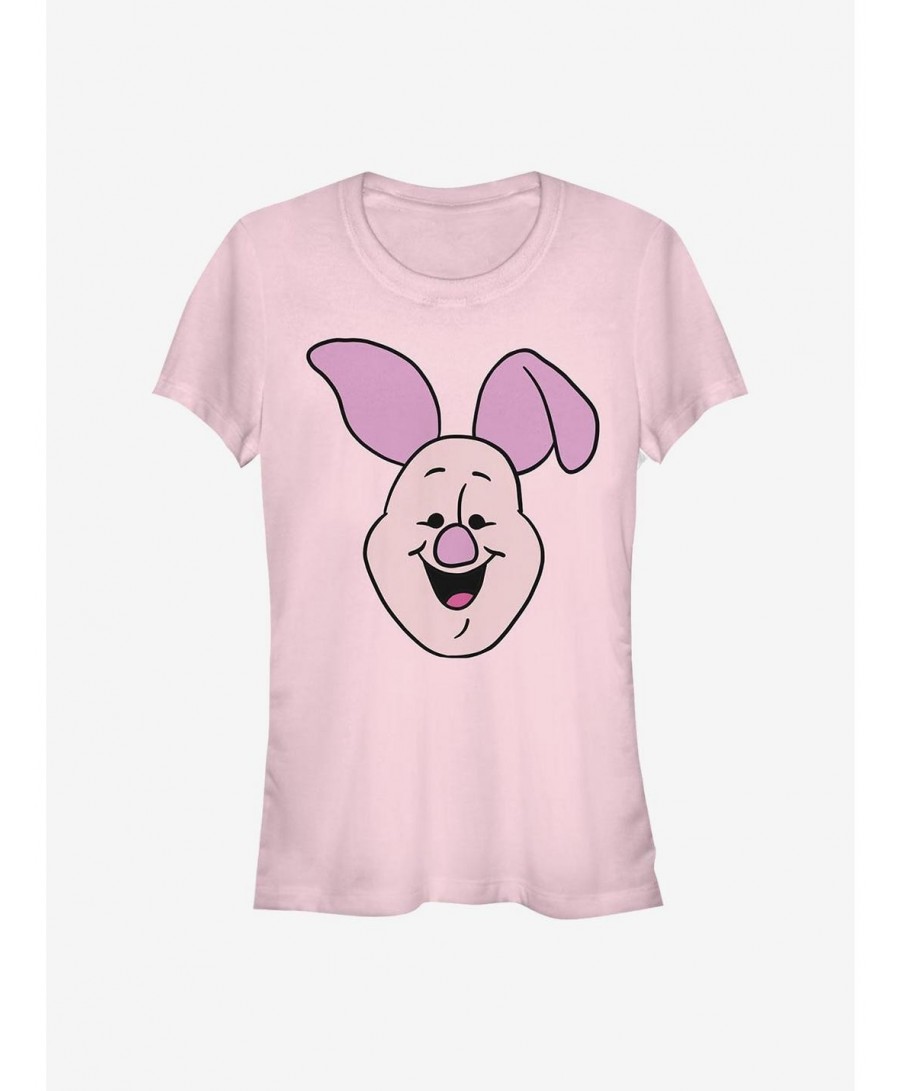 Seasonal Sale Disney Winnie The Pooh Piglet Big Face Girls T-Shirt $4.85 T-Shirts