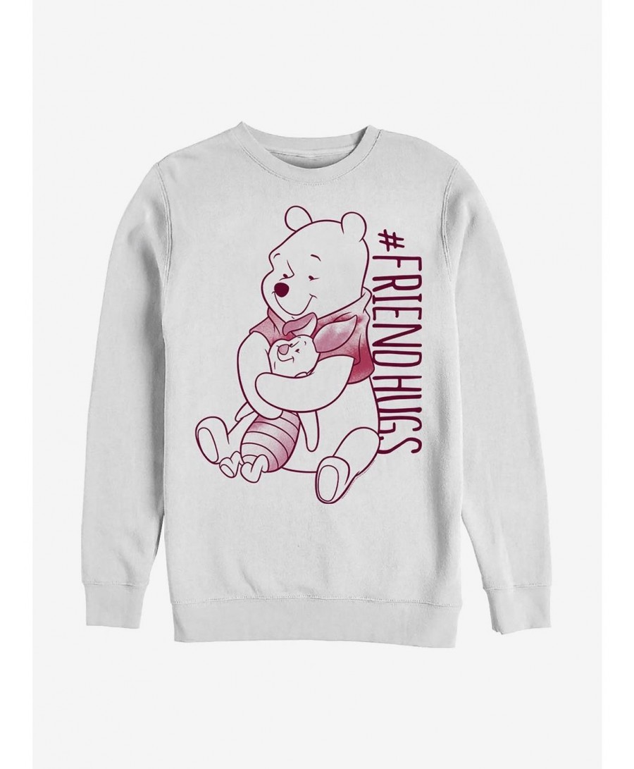 Flash Deal Disney Winnie The Pooh Piglet Pooh Hugs Crew Sweatshirt $14.76 Sweatshirts