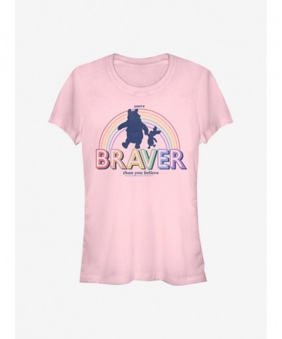 Discount Disney Winnie The Pooh Brave Bear Girls T-Shirt $7.93 T-Shirts