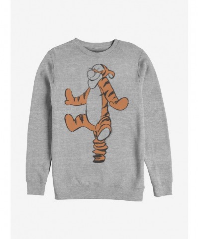 Crazy Deals Disney Winnie The Pooh Basic Sketch Tigger Crew Sweatshirt $11.22 Sweatshirts