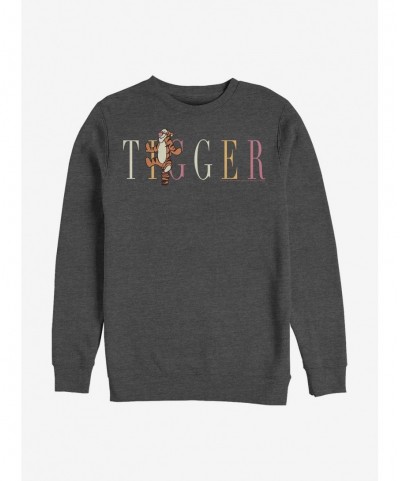 Clearance Disney Winnie The Pooh Tigger Fashion Crew Sweatshirt $10.92 Sweatshirts