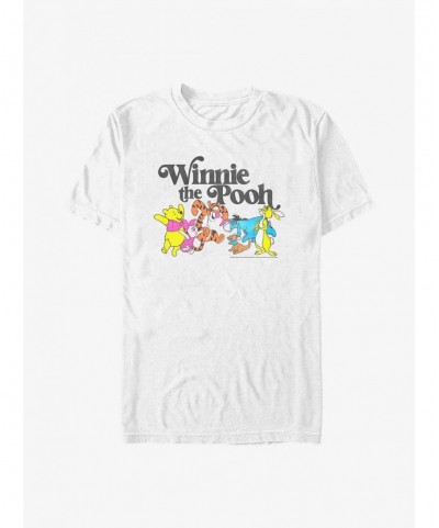 Discount Disney Winnie The Pooh Neon Group T-Shirt $5.59 T-Shirts