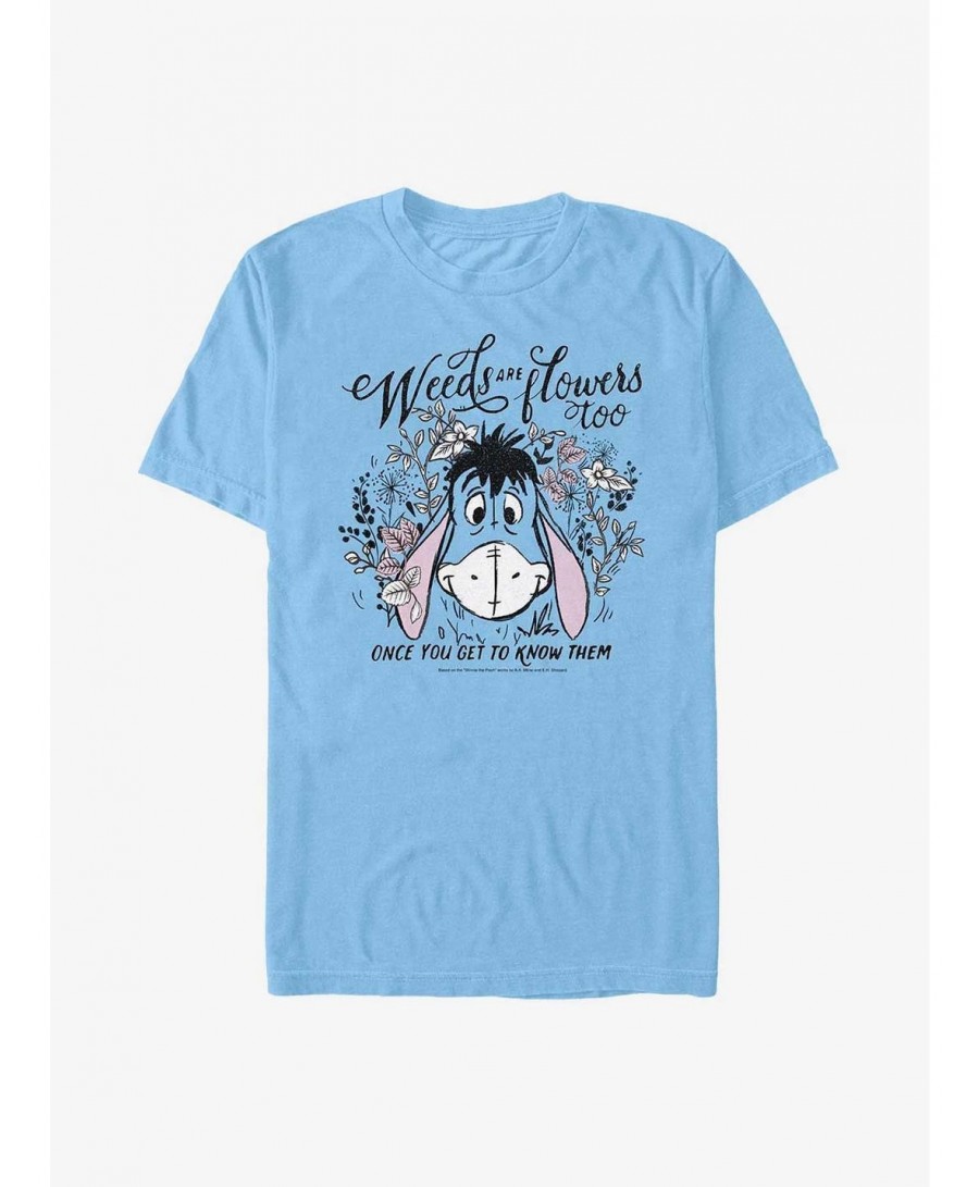 Festival Price Disney Winnie The Pooh Eeyore Weeds Are Flowers Too Extra Soft T-Shirt $7.97 T-Shirts