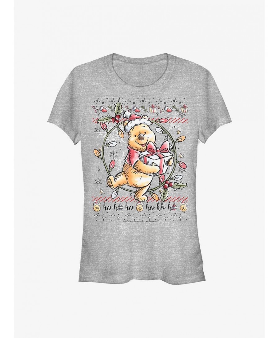 Low Price Disney Winnie The Pooh At Christams Girls T-Shirt $5.34 T-Shirts