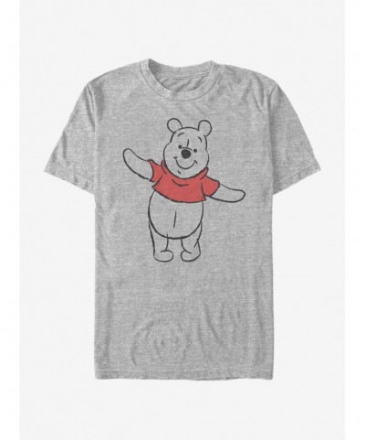 High Quality Disney Winnie The Pooh Basic Sketch Pooh T-Shirt $7.14 T-Shirts