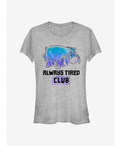 Limited-time Offer Disney Winnie The Pooh Eeyore Tired Club Classic Girls T-Shirt $7.60 T-Shirts