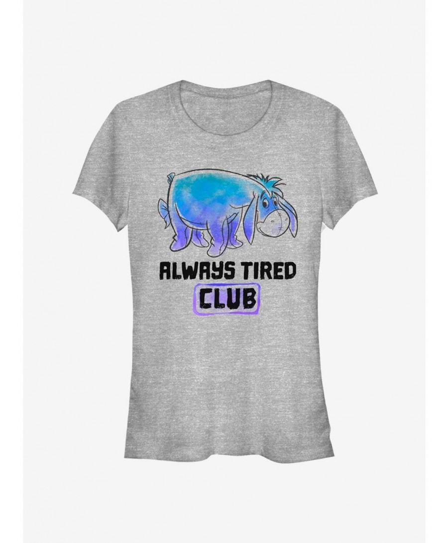 Limited-time Offer Disney Winnie The Pooh Eeyore Tired Club Classic Girls T-Shirt $7.60 T-Shirts