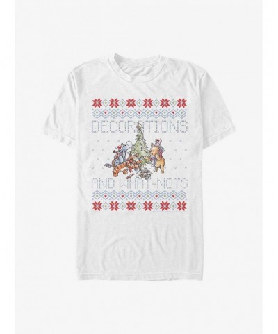 Pre-sale Disney Winnie The Pooh Fair Isle Decorations And What Nots Christmas T-Shirt $7.45 T-Shirts