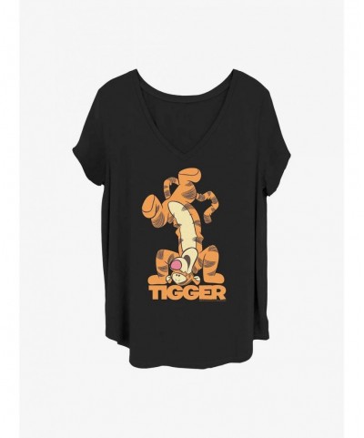 Bestselling Disney Winnie The Pooh Tigger Bounce Girls T-Shirt Plus Size $8.09 T-Shirts