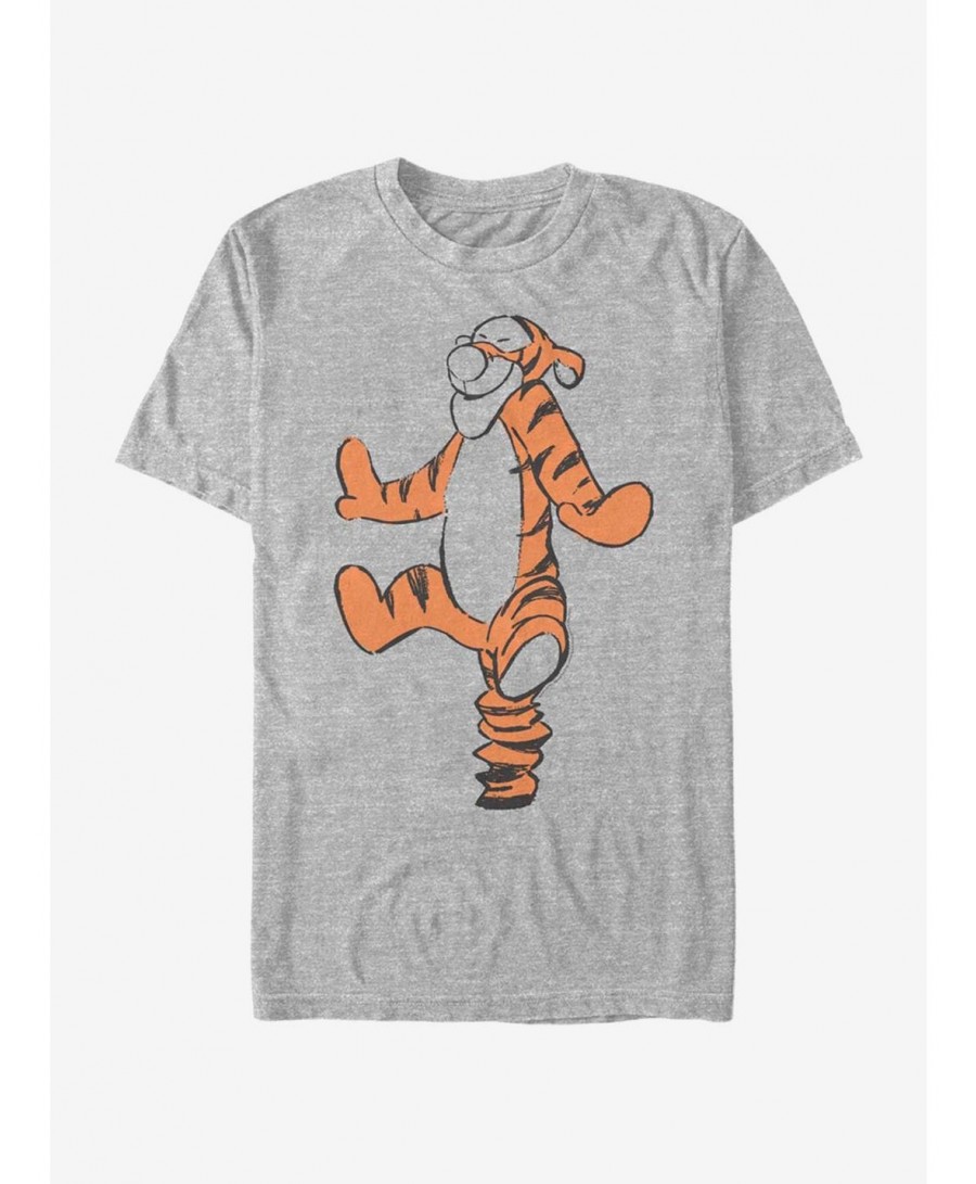 Hot Sale Disney Winnie The Pooh Basic Sketch Tigger T-Shirt $6.37 T-Shirts