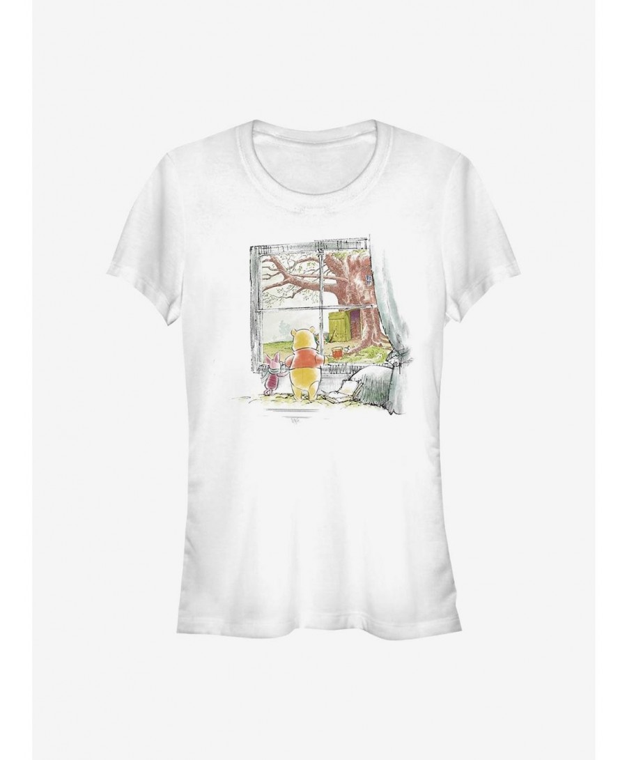 Low Price Disney Winnie The Pooh Winnie Window Girls T-Shirt $7.12 T-Shirts