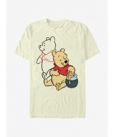 Exclusive Price Disney Winnie The Pooh Pooh Line Art T-Shirt $6.83 T-Shirts